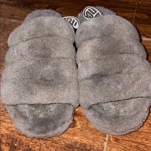 Cozy Gray Fuzzy Slippers
